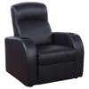 Leather Recliner with Cup Holder, Contemporary Upholstered Chair - 2 of 4