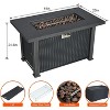 44" Gas Fire Pit, 50000BTU Rectangle Propane Fire Table with Cover & Rain Cover, CSA Certified, Black - 3 of 4
