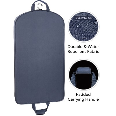 Navy 40-inch Polyester Travel Garment Bag with WallyLock