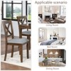 Sapphtopaz Farmhouse Simple Wooden Dining Chairs Set of 4, Side Accent Chairs Kitchen Chairs with Padded Seat for Dining Room, Kitchen - 4 of 4