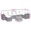 vidaXL Garden Sofa Set Black PE rattan, powder-coated steel, acacia wood - 3 of 4