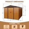NicBex  Outdoor Metal Storage Shed with Lockable Doors for Backyard Garden,Patio - 3 of 4