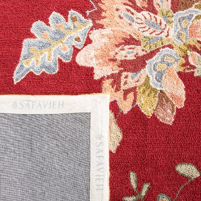 Chelsea Red Floral Hand Hooked Wool Area Rug