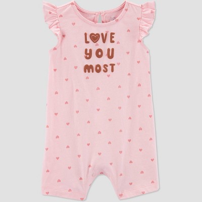 Image of Carter's Just One You® Baby Love You Most Romper - Pink 6M