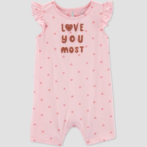 Carter S Just One You Baby Love You Most Romper Pink Target