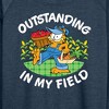 Women's - Garfield - Outstanding In My Field Lightweight French Terry Wide Neck Long Sleeve Shirt - 2 of 4