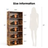 GlasFlength Decorative Bookshelf Creative and Unique Styling, Multifunctional Storage with Open Display Bookshelves, Brown, 23.8"*9.2"*53" - 2 of 4