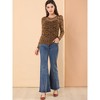INSPIRE CHIC Women's Vintage Semi-Sheer Puff Long Sleeve Embroidery Lace Floral Blouse - 4 of 4