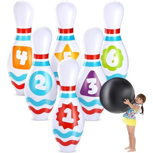 Inflatable bowling set target on sale