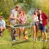 NAYSAYE Grill Racks Portable Charcoal Grill Large BBQ Area for Camping and Outdoor Cooking, Silver, 38.98"*13.39"*27.56" - 2 of 4