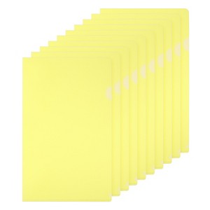 Unique Bargains L Type Plastic Portable Reusable Office Project Folder 10 Pcs - 1 of 4