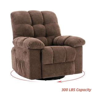 Adult Rocker Swivel Recliner Chair - Soft Fabric Overstuffed Manual Glider, Comfy Nursery Rocking Sofa Chair for Living Room - 1 of 4