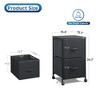 GALAXHERO  2 Drawer Mobile File Cabinet, Rolling Printer Stand, Fabric Vertical Filing Cabinet fits A4 or Letter Size for Home Office - 3 of 4