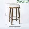 Vatros Bar Stools Set of 2 26" Counter Height Stool 360° Swivel Barstool - 4 of 4