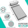 Sorbus 29 Inch Acupressure Mat, Pillow & Carry Bag Set - Helps with Stress, Back & Neck Pain - Great for Muscle Relaxation, Sciatica, & Meditation - 2 of 4