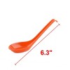 Unique Bargains Plastic Household Kitchen Restaurant Porridge Soup Spoon 5 Pcs Orange - 2 of 3