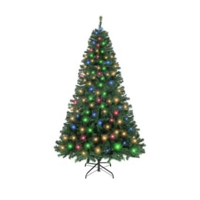 Clearance! Pre-Lit Hinged Artificial Christmas Tree, 470 LEDs, 8 Modes, Full Branches, Easy Assembly