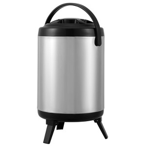VEVOR Stainless Steel Insulated Beverage Dispenser, 1.5 Gallon 6 Liter, Thermal Hot and Cold Drink Server Dispenser with Spigot Handle, Food-grade - 1 of 4