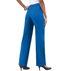 Roaman's Women's Plus Size Petite Classic Bend Over Pant - 1 of 4