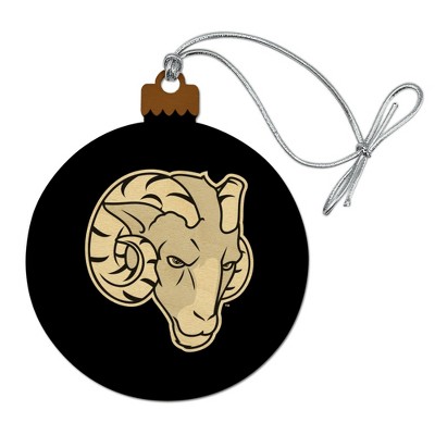 Fordham University Secondary Logo Wood Christmas Tree Holiday Ornament