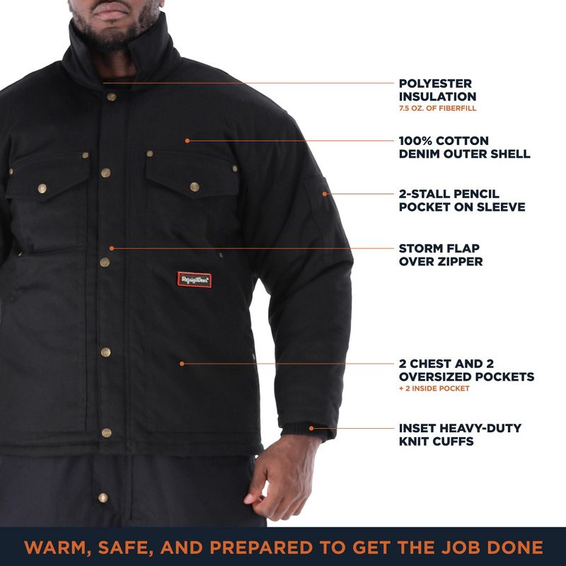 RefrigiWear Men's ComfortGuard Insulated Workwear Utility Jacket Water-Resistant, 3 of 7
