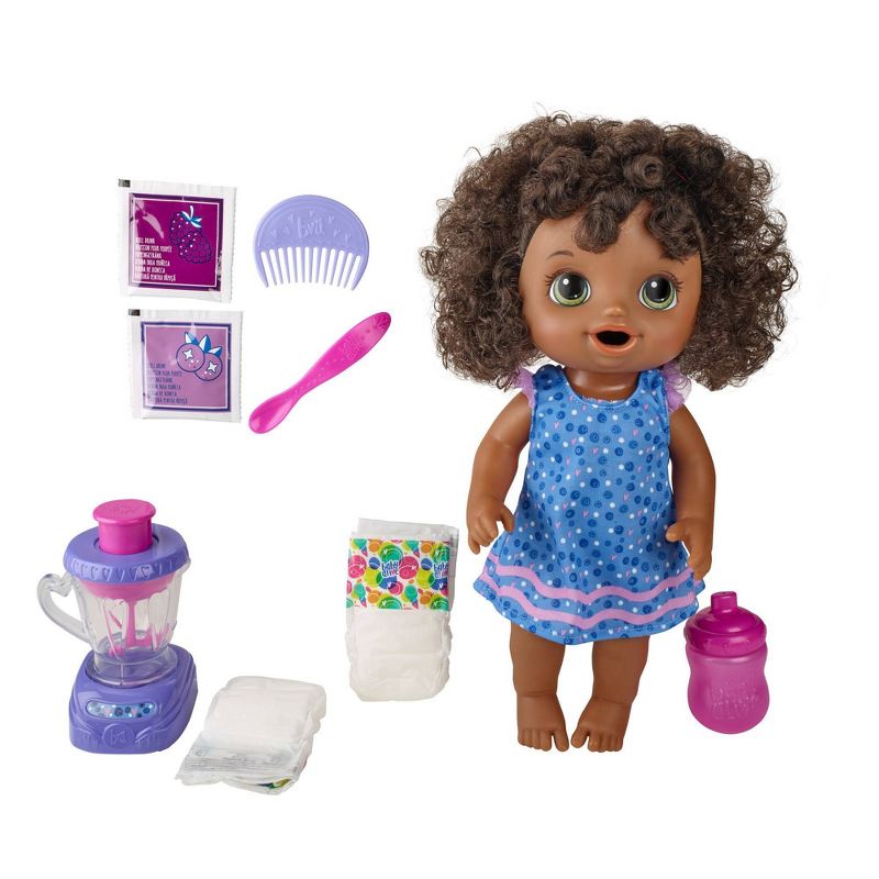 Baby Alive Magical Mixer Baby Doll - Blueberry Blast, 1 of 9