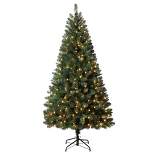 Haute Décor 6.5' Pre-Lit LED Deerfield Spruce Artificial Christmas Tree White Lights