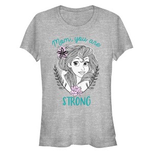Juniors Womens The Little Mermaid Strong Mom T-Shirt - 1 of 3