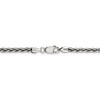 Black Bow Jewelry 3.25mm, Sterling Silver Antiqued Solid Spiga Chain Necklace - 4 of 4