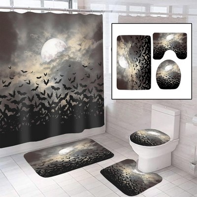 Seeing Red Halloween 4-Piece Bathroom Set | Bats