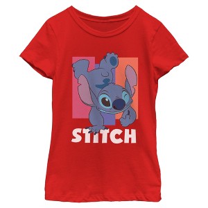 Girls Lilo & Stitch Thumbs Up T Shirt - 1 of 4