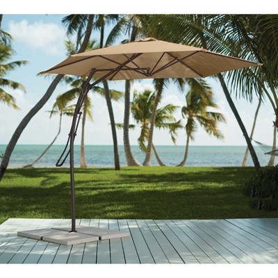 BrylaneHome 9' Easy Up Cantilever Umbrella