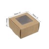Unique Bargains PVC Clear Window Design DIY Craft Paper Soap Box 3" x 3" x 1.6" Brown 30 Packs - 2 of 4