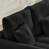 MAYEERTY 78 inch Premium Teddy Fabric Sofa with 3 Back Pillows and 3 Back Cushions Solid Wood Frame 3 Seat Sofa with Oversized Upholstered Chair - 4 of 4