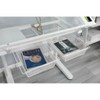Grungis Hand Crank Adjustable Drawing Desk with 2 Metal Drawers,Small Desk with Stool for Home Office,School - 4 of 4