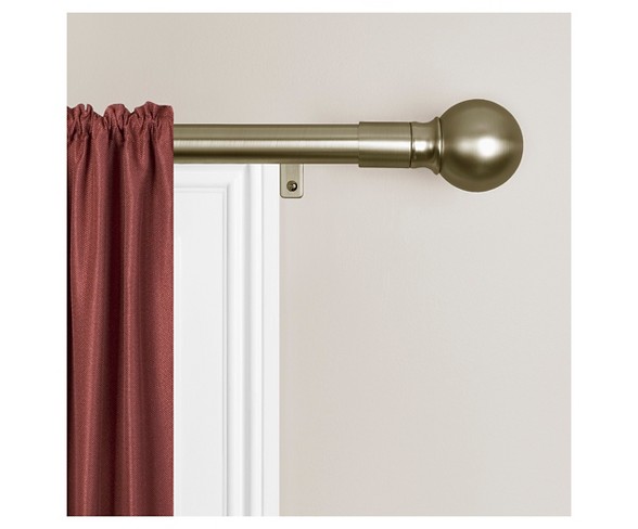 Easy Install Drapery Window Rod Antique Brass (18"x48")