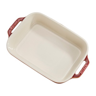 Staub Ceramic 2-pc Rectangular Baking Dish Set - Rustic Red : Target