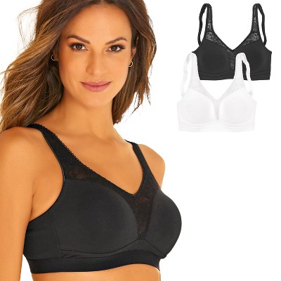 Women's 2 Pack Lace Wireless Bras - LASCANA