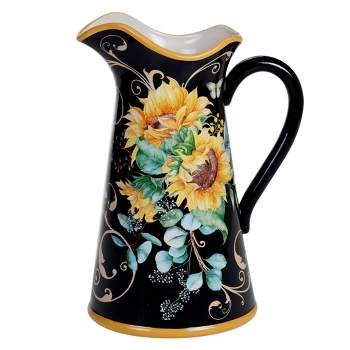 96oz Earthenware Sunflower Fields Beverage Pitcher - Certified International