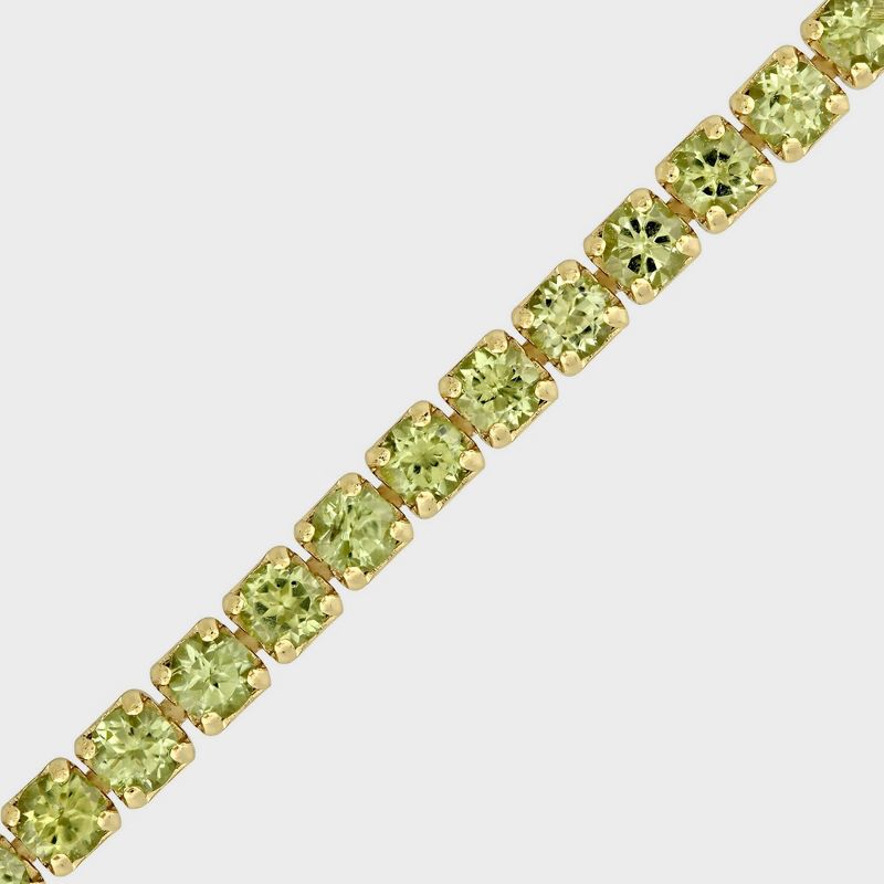 3 1/4 CT. T.W. Peridot Bolo Bracelet with Tassel in Yellow Plated Sterling Silver, 4 of 5