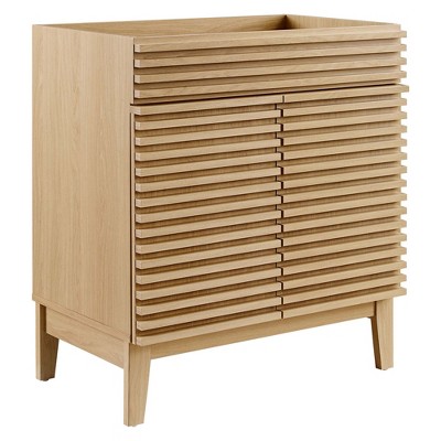 Modway Render 30" Bathroom Vanity in Oak - Sink Basin Not Included