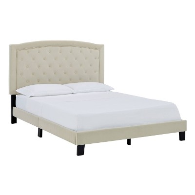 Queen Adelloni Upholstered Bed Cream - Signature Design by Ashley