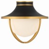 Crystorama Lighting Atlas 2 - Light Semi-Flush Mount in  Matte Black/Textured Gold - 3 of 4