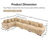 Aukfa 4-Seater Oversized Cloud Modular Sectional Sofa , Corduroy Fabric, Extra-Thick Armrests,  Easy Assembly, Ergonomic，Camel - 4 of 4