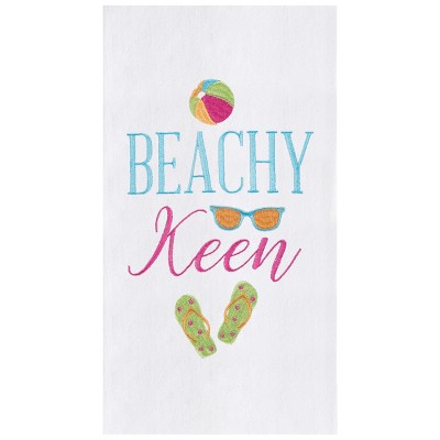 C&F Home Beachy Keen Embroidered Flour Sack Cotton Kitchen Towel