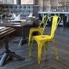 Emma and Oliver Commercial Grade Distressed Colorful Metal Indoor-Outdoor Stackable Chair - 2 of 4