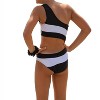 Girl Leanel One Shoulder Cut Out Swimsuit - LIMEAPPLE - 3 of 4