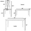 6-piece Wooden Kitchen Table set, Farmhouse Rustic Dining Table set with Cross Back 4 Chairs and Bench, White+Cherry - 3 of 3