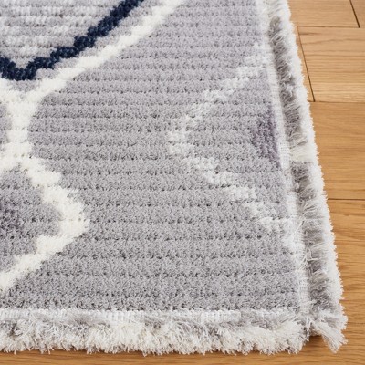 Marrakesh Gray and Light Gray 8' x 10' Wool Area Rug