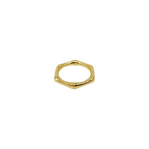 Adornia Tarnish Resistant 14k Gold Plated 3mm Bamboo Band Ring - image 1 of 4